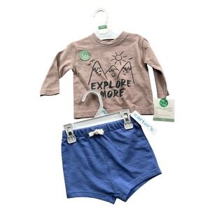 Little Planet by Carter's‎ 6M Organic Cotton Explore More Shirt Shorts Set NEW